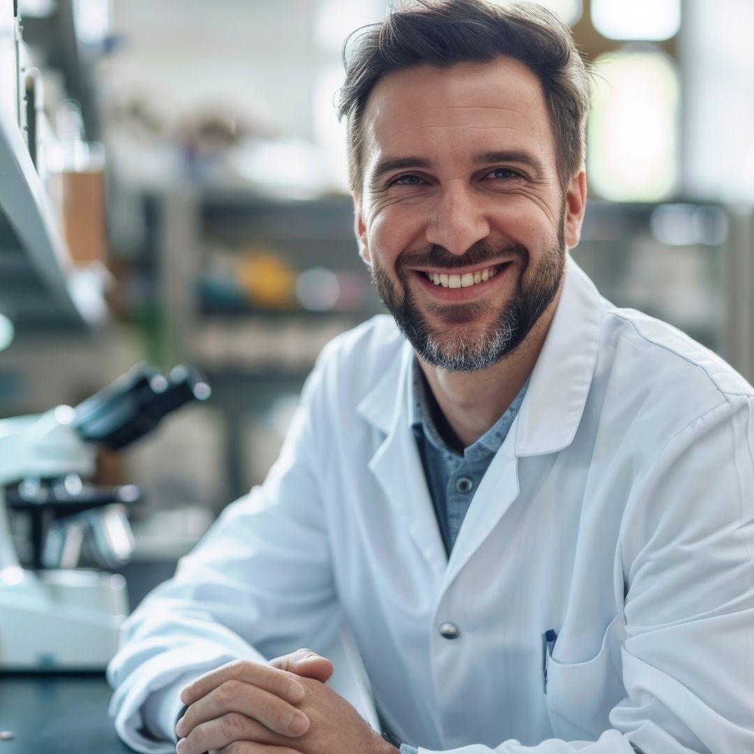 Blood Bank Technology Specialist working in a lab