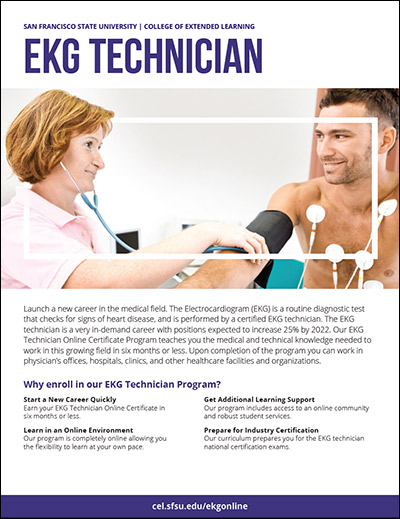 EKG Technician Online brochure cover