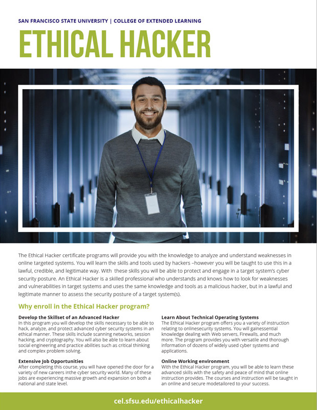 Ethical Hacker brochure cover