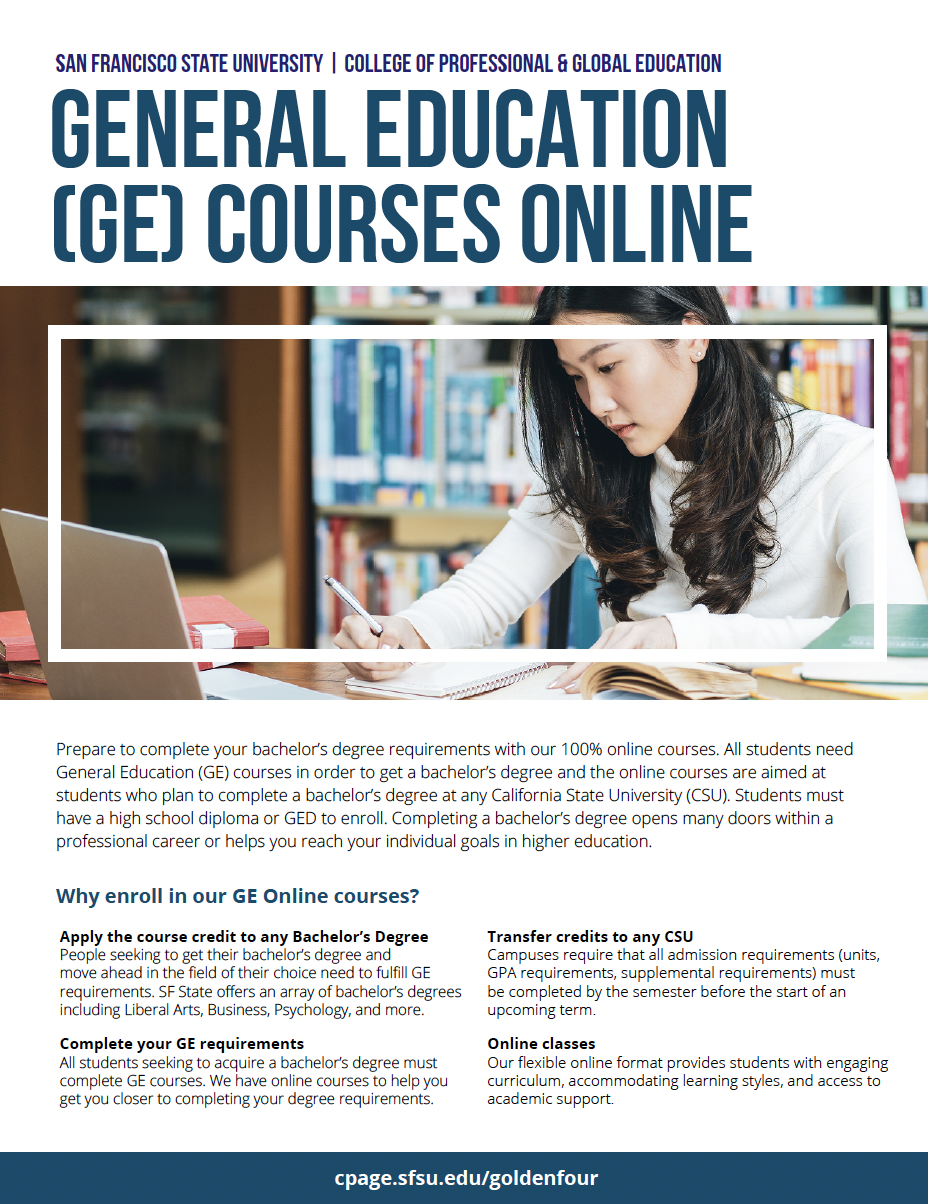 GE Online Courses brochure cover