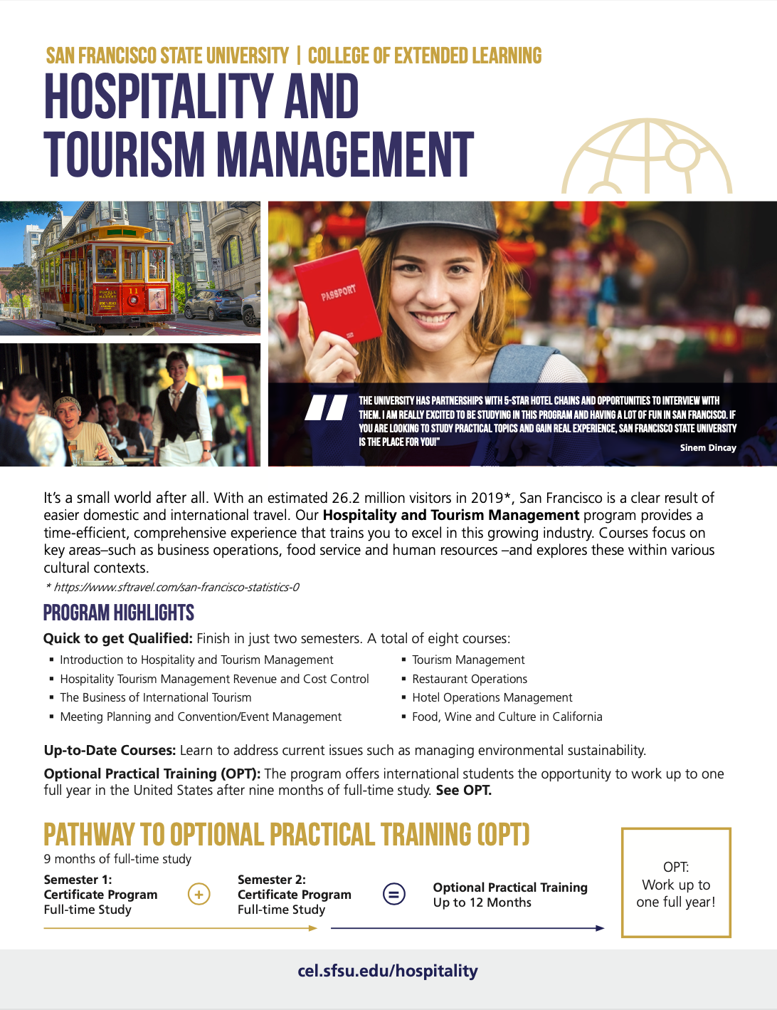 Hospitality and Tourism Management International Brochure Cover 