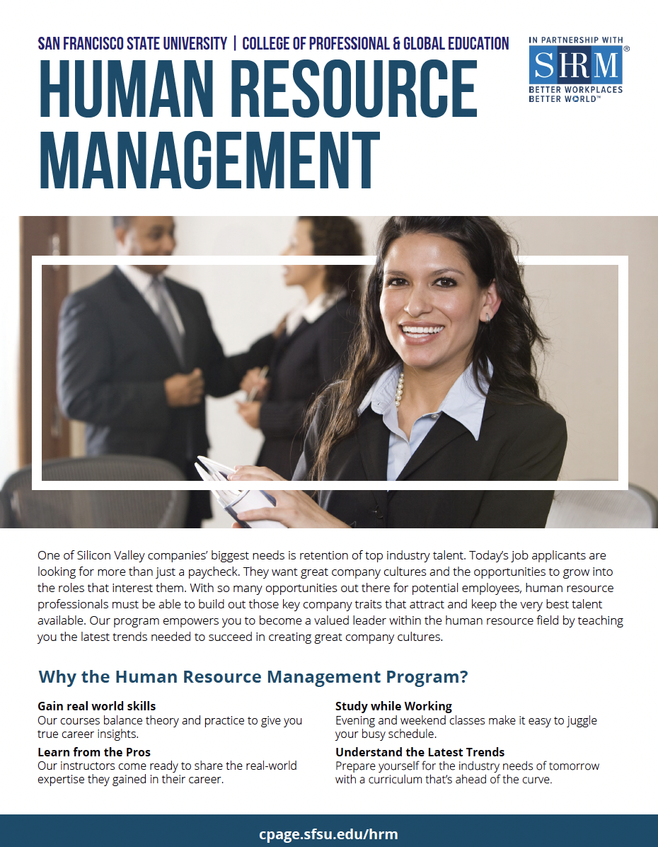 Human Resource Management Brochure Cover