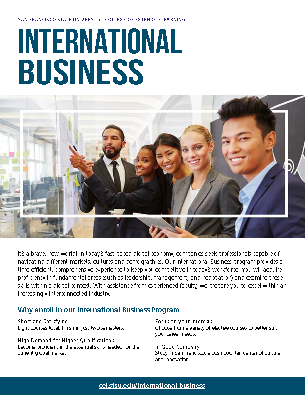 International Business - domestic brochure cover