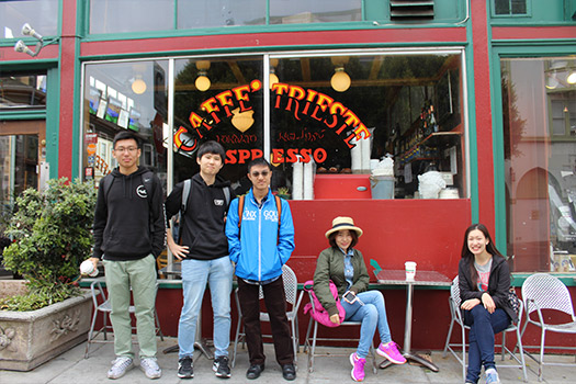 International students visit Caffe Trieste