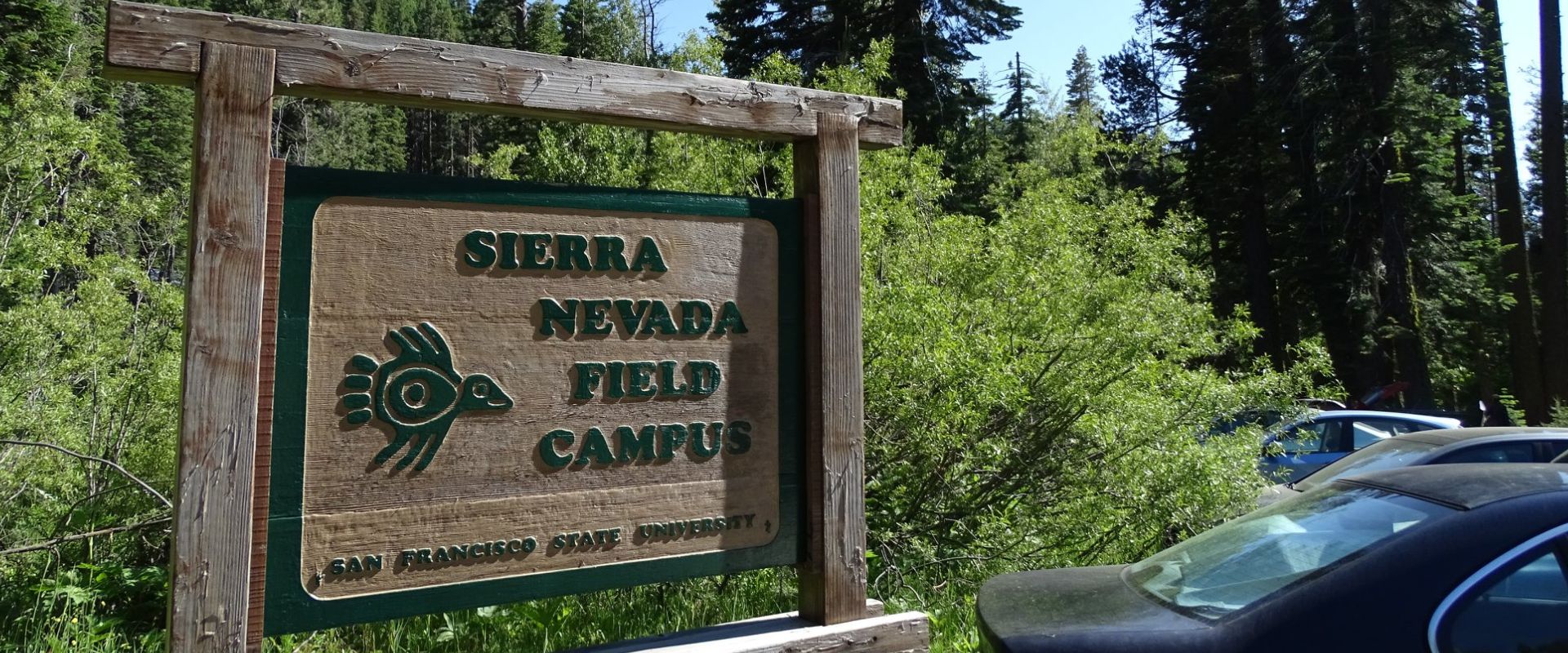 Sign at the entrance to the Sierra Nevada Field Campus
