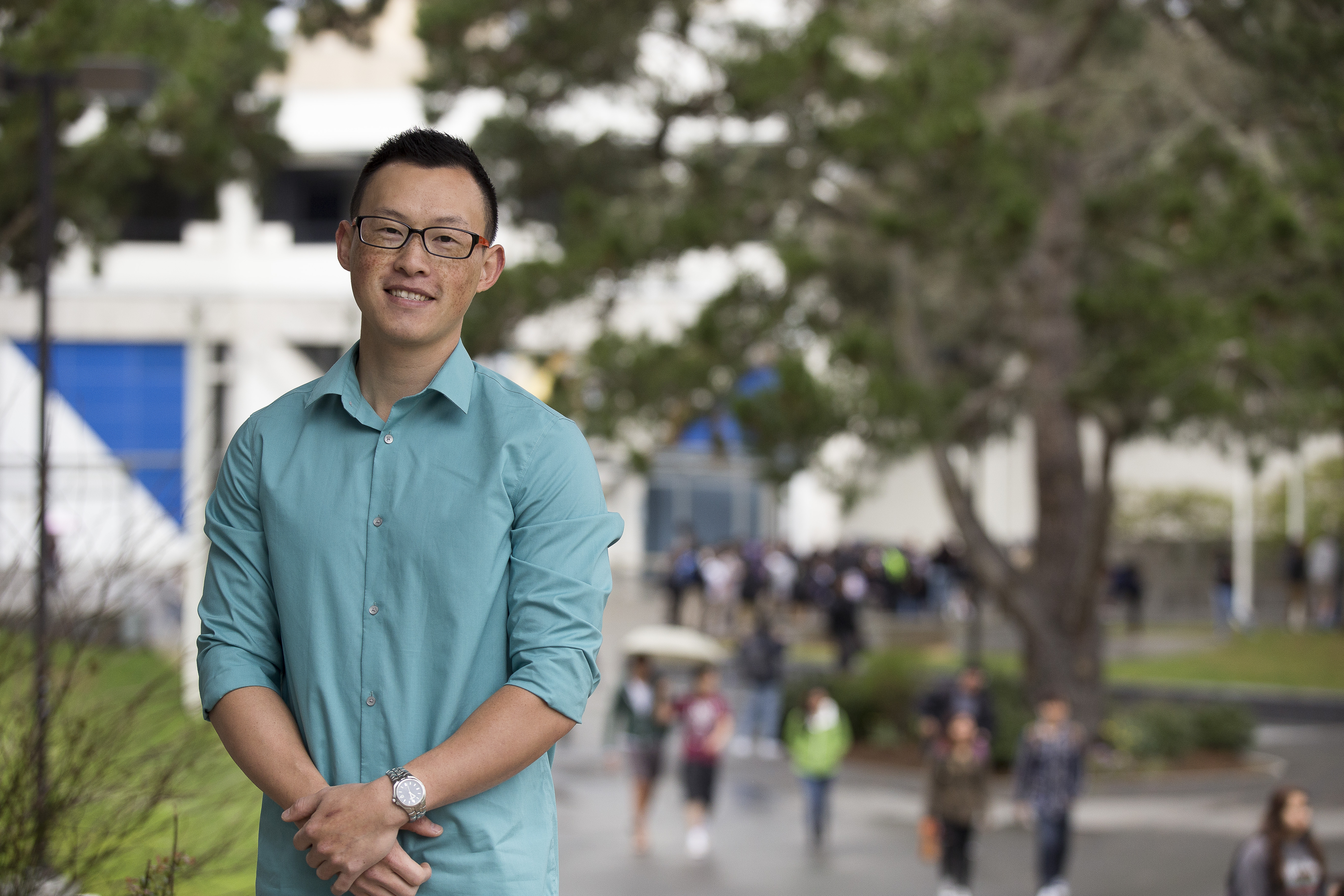 Student on campus