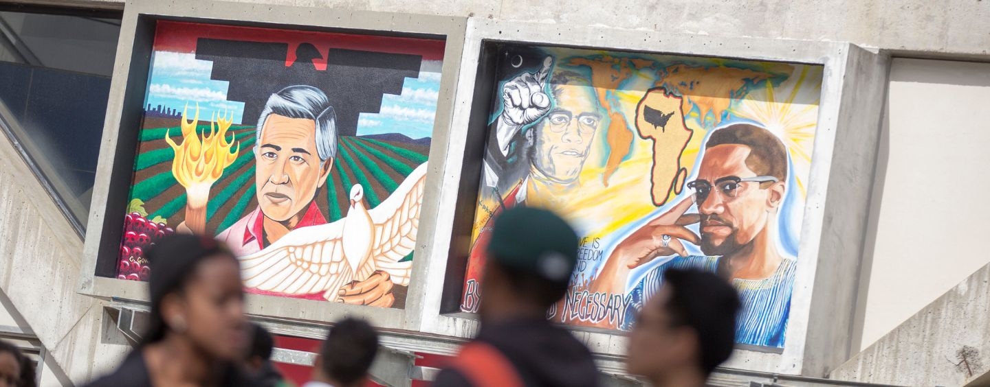 Murals of César Chávez and Malcolm X