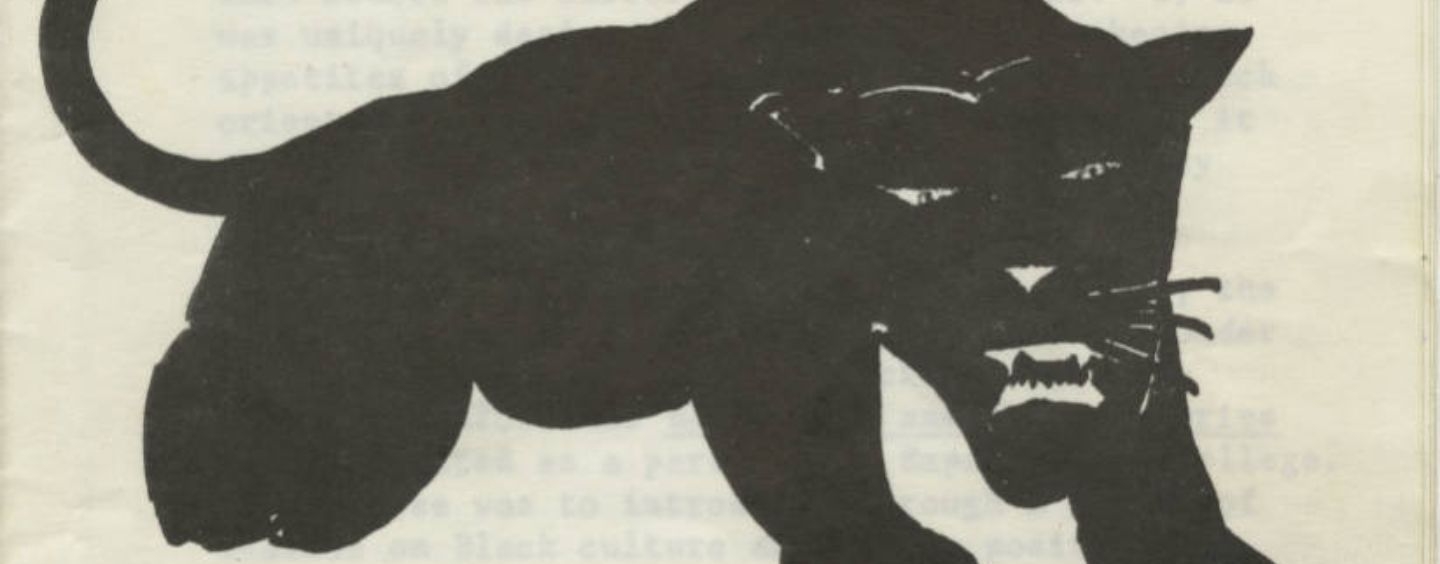 Black Panther from the spring 1968 Black Studies currriculum booklet