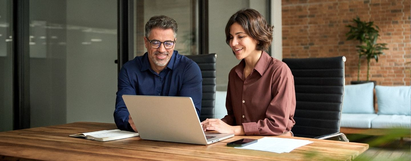 Professionals work together using AI