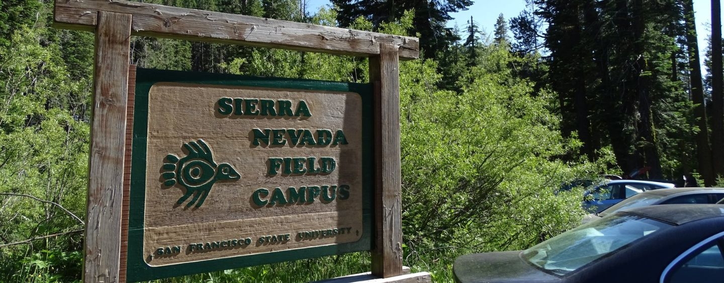 Sign at the entrance of the Sierra Nevada Field Campus