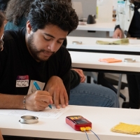Climate Justice Education students working together in class
