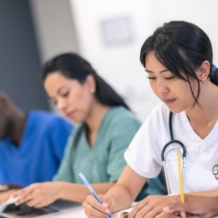 Medical students in class