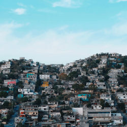 A hill in Mexico, covered by buildings